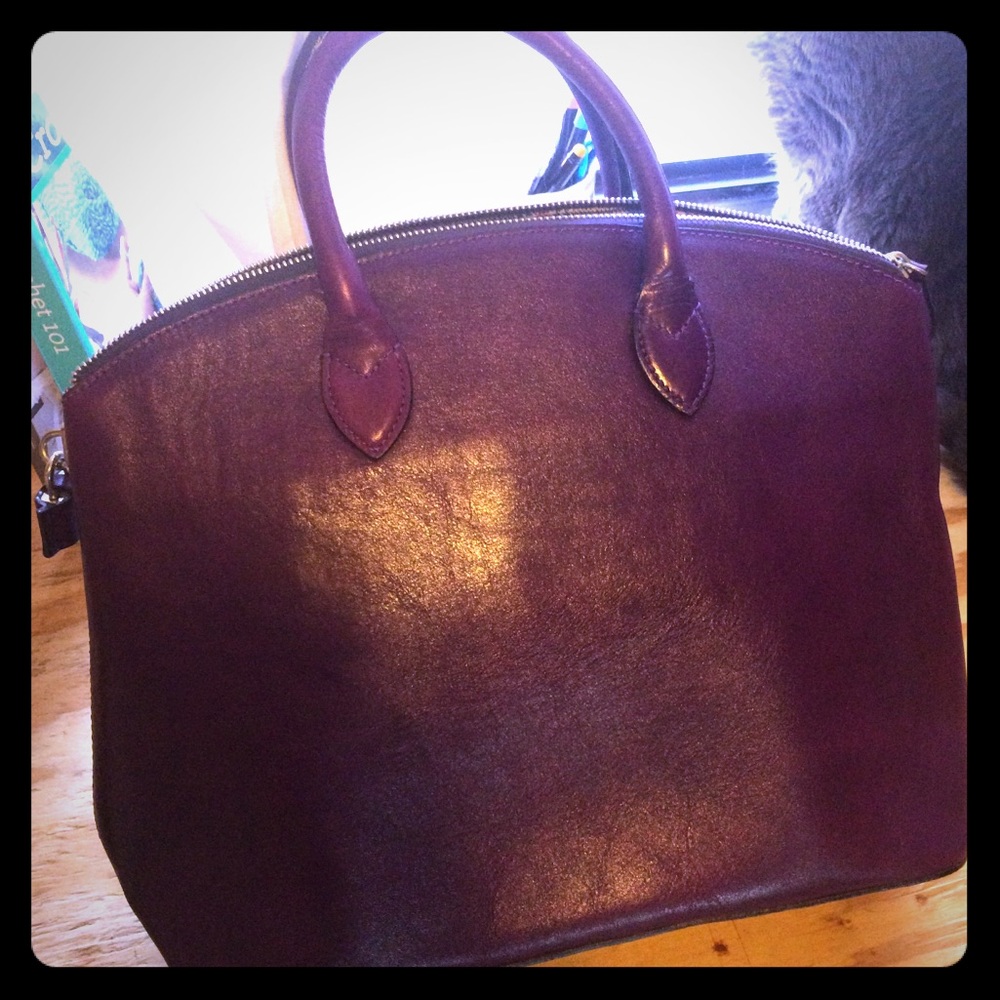 Italian, Purple Leather Purse